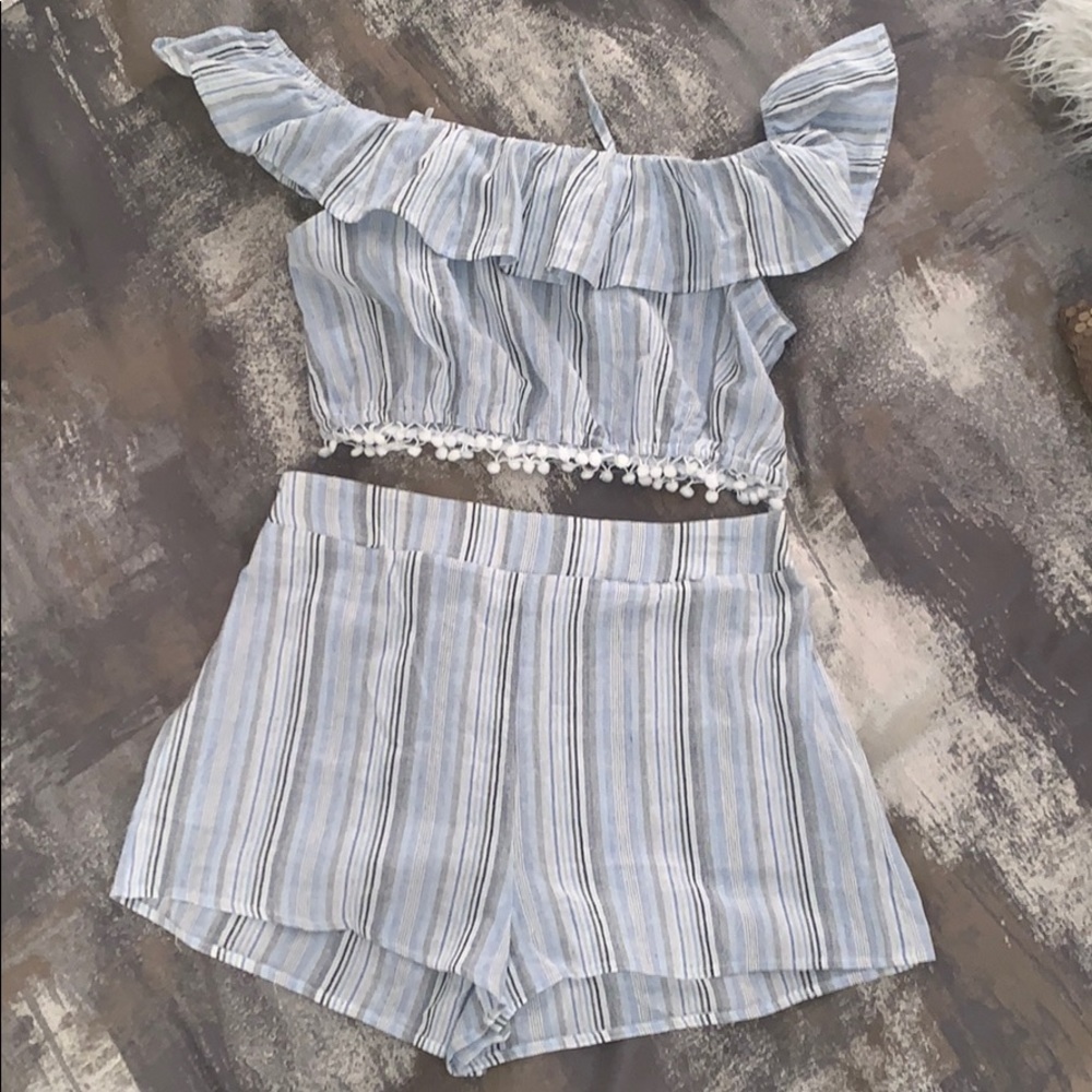 NWT Two Piece Blue Summer Set